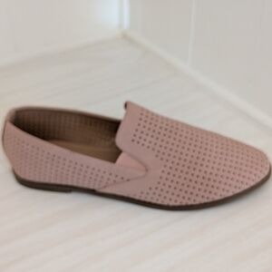 Journee Collection Rose Pink Perforated Loafers Size 10 Wide